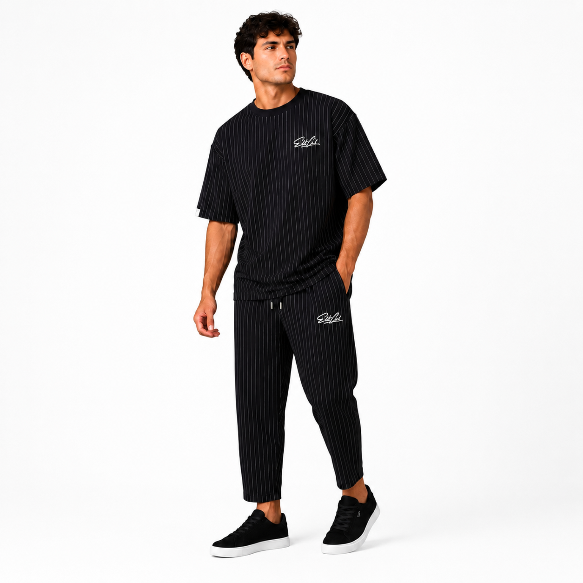 Oversize Nadelstreifen Set Herren – Pinstripe Set | Elite Club