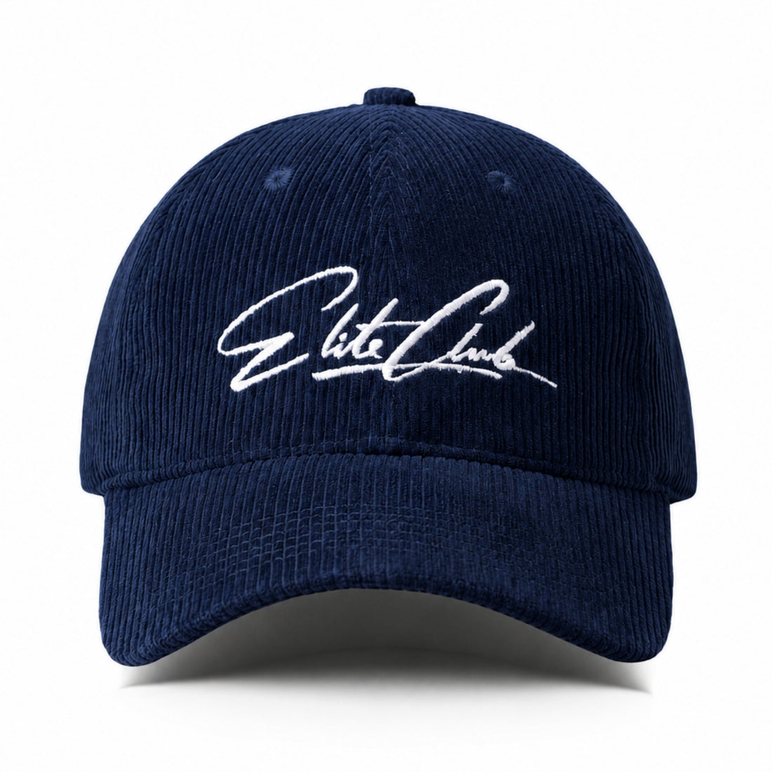 Baseball Cap Herren Cord Navy Marineblau aus Cordstoff mit gesticktem Logo