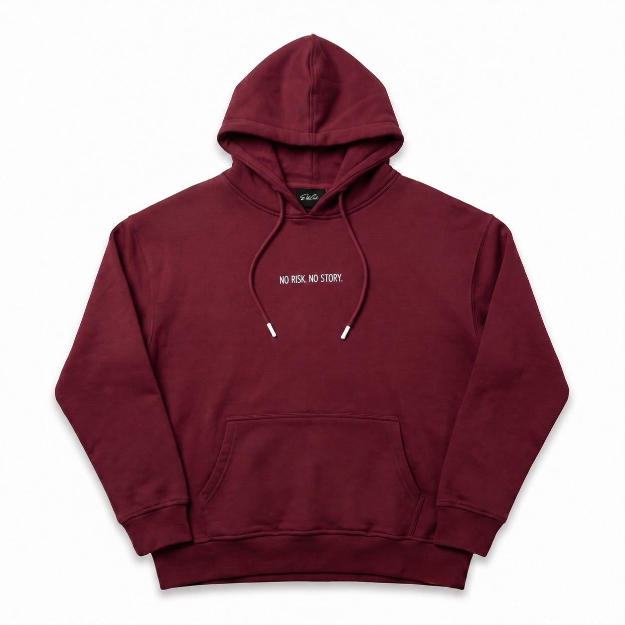 Oversize Hoodie Herren Burgundy – NO RISK. NO STORY. | Elite Club