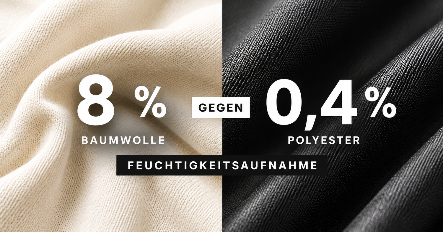 Baumwolle gegen Polyester Feuchtigkeitsaufnahme Vergleich, Boxershorts Herren Bio-Baumwolle Elite Club