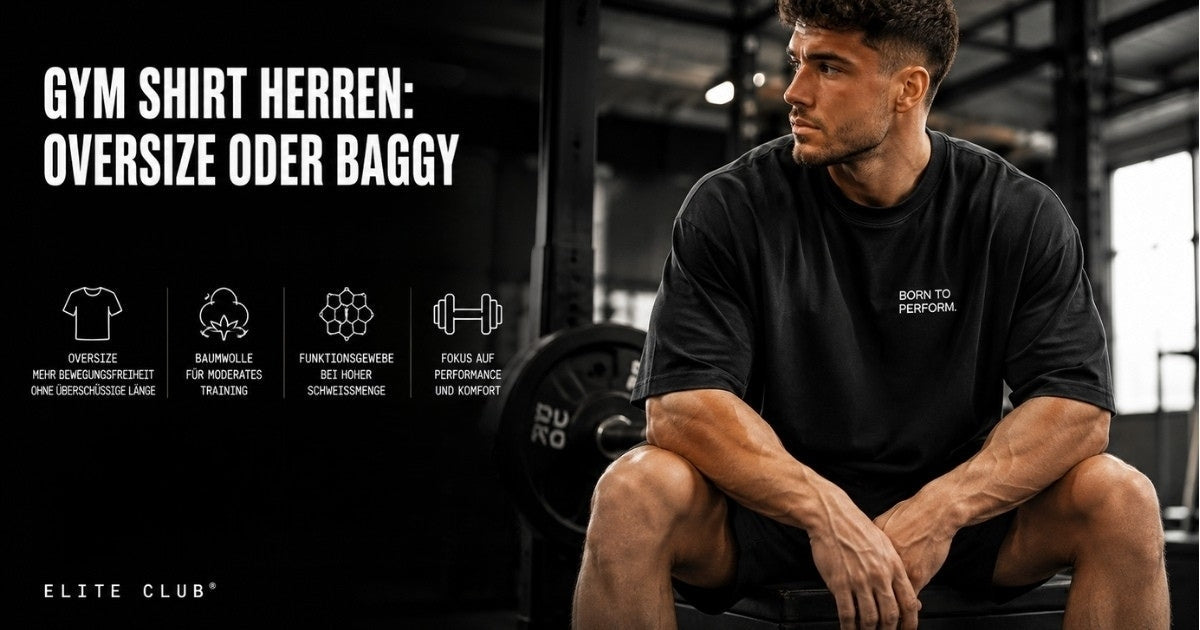 Gym Shirt Herren Oversize gegen Baggy im Training, Elite Club