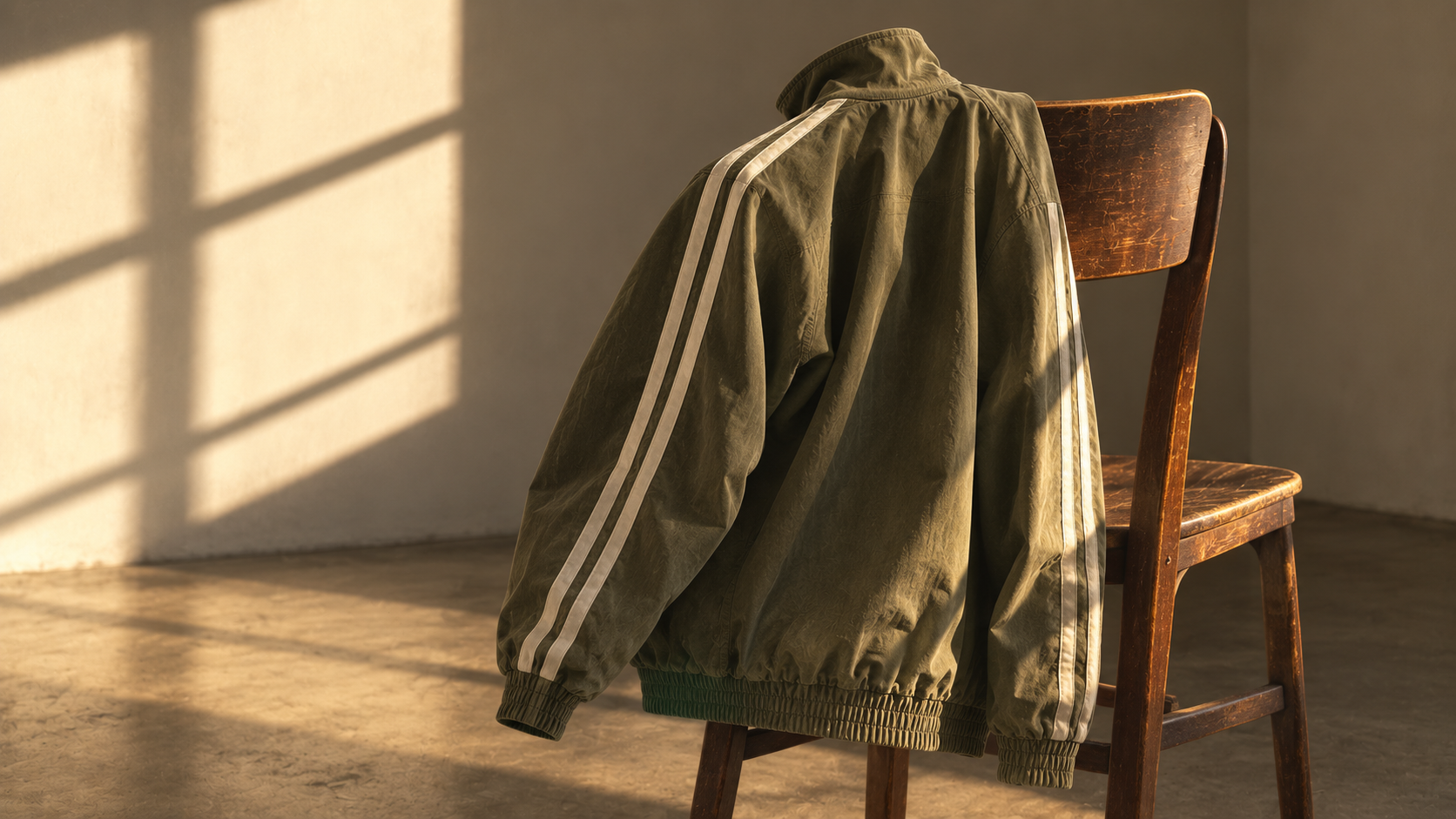 Retro Trainingsanzug Jacke mit Seitenstreifen und Stehkragen im Vintage Look