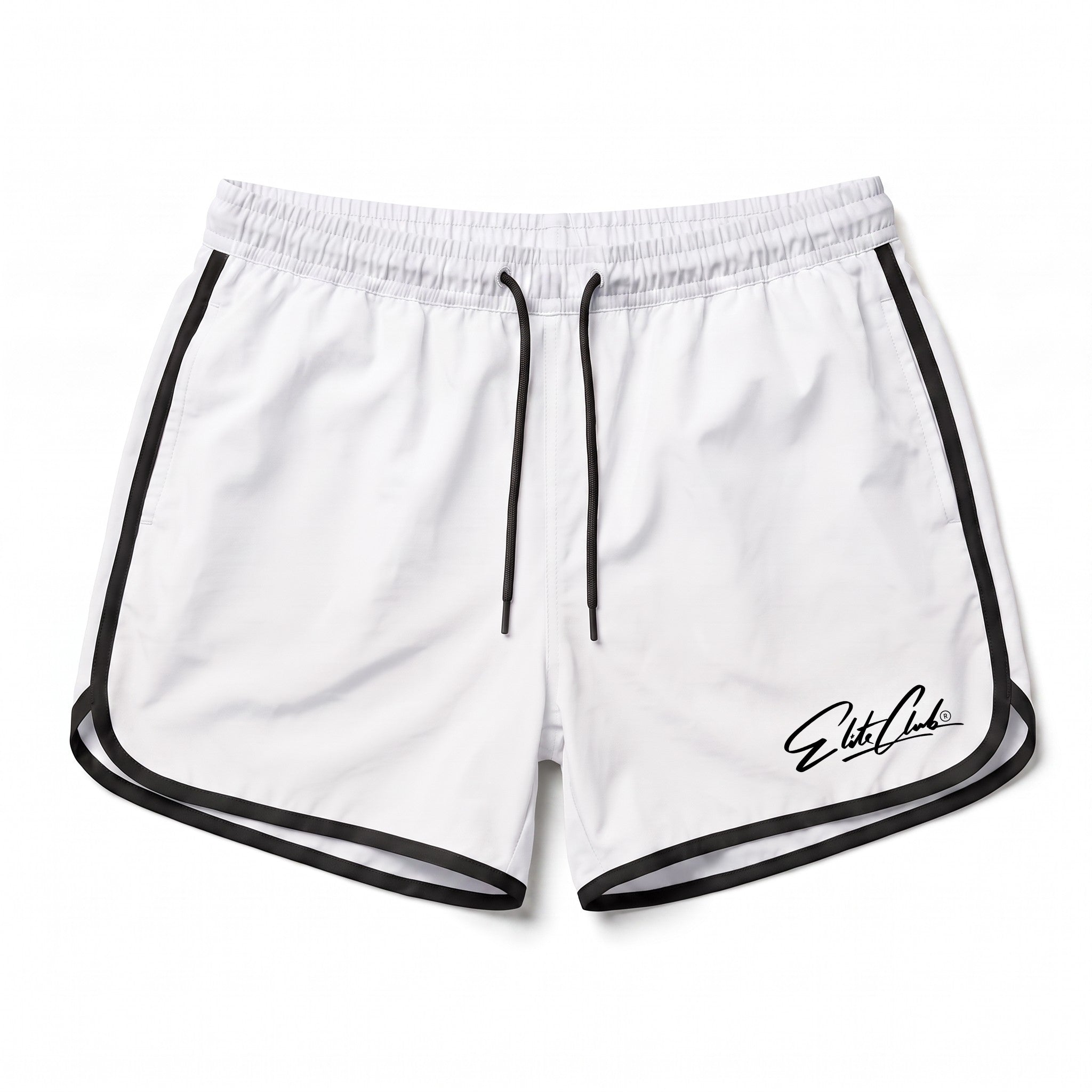 Performance Shorts Herren – Badehose &amp; Sportshort Weiß | Elite Club