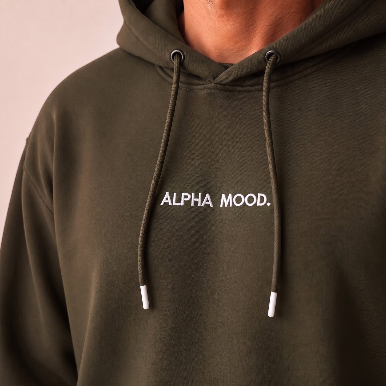 Oversize Hoodie Herren Olivgrün – ALPHA MOOD. | Elite Club