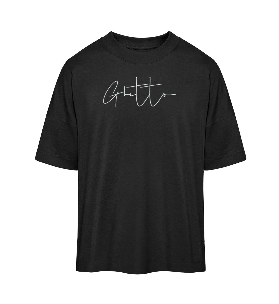 Nachhaltiges schwarzes Oversized Shirt mit minimalistischem Look