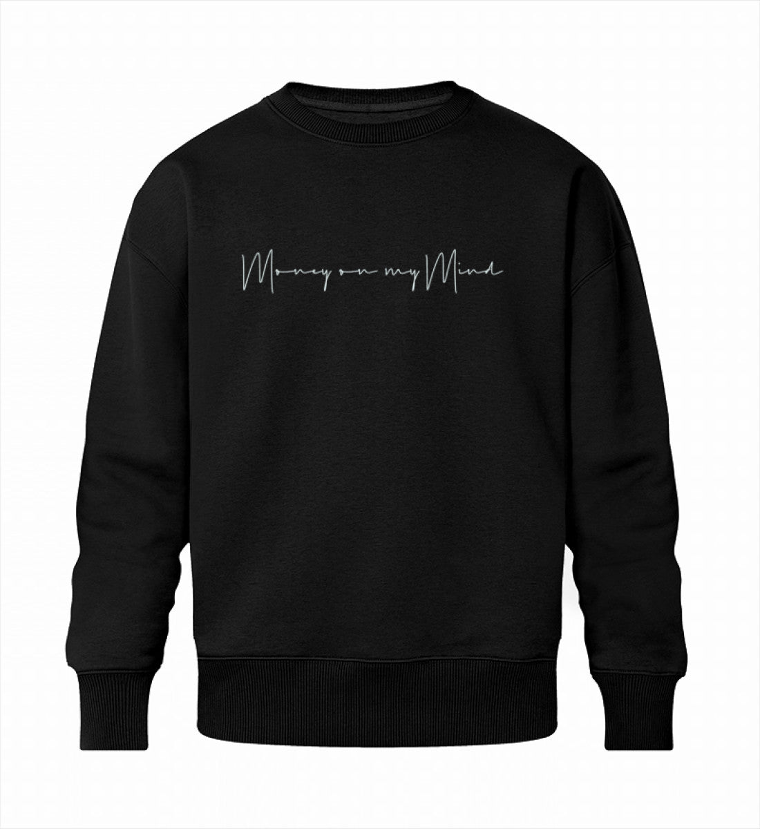 Schwarzes Nachhaltiges Männer Sweatshirt aus Bio-Baumwolle mit dezenter Signatur