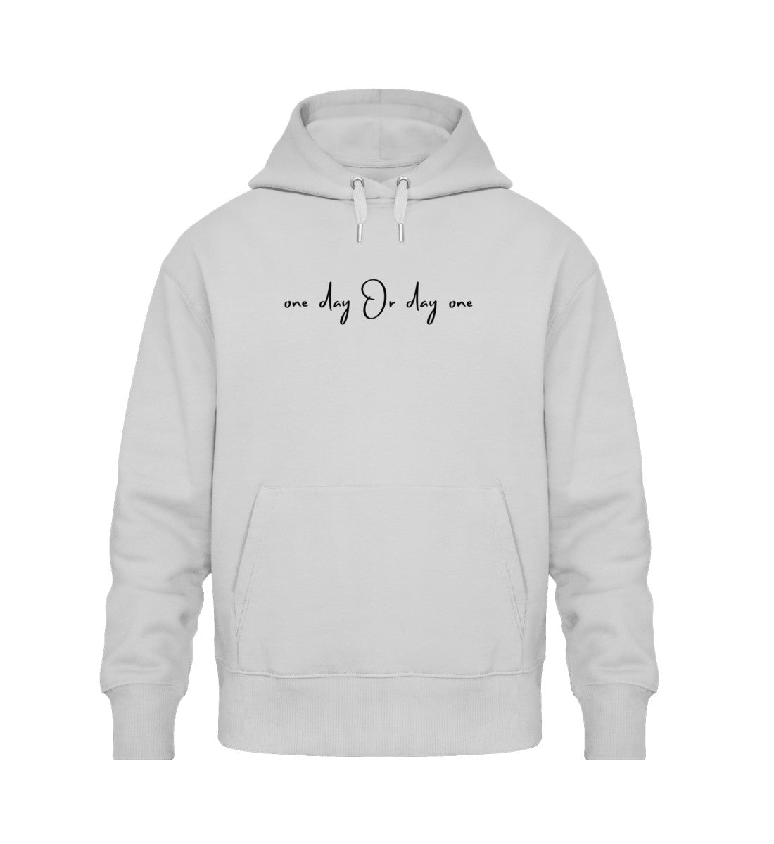 Herren Lässiger Oversized Hoodie mit dem inspirierenden Aufdruck &quot;One Day or Day One&quot;, der zu neuen Anfängen und persönlichem Wachstum anregt. Perfekt für entspannte Tage und motivierende Vibes.