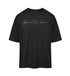Schwarzes T-Shirt oversized mit lässigem Schnitt und Bio-Stoff