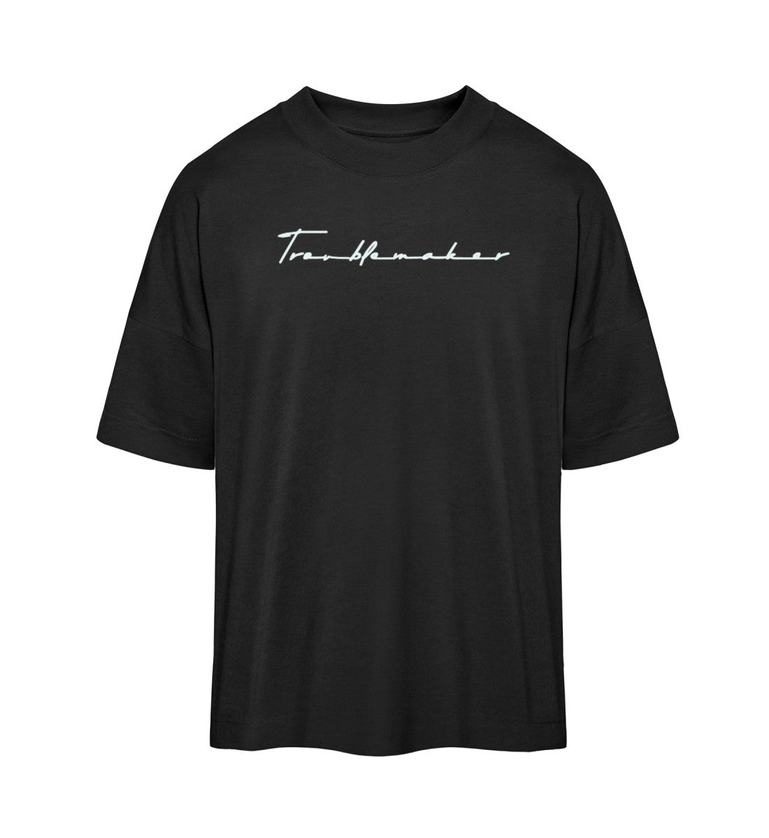 T-Shirt oversized in Schwarz mit modernem, zeitlosem Design