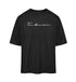 T-Shirt oversized in Schwarz mit modernem, zeitlosem Design