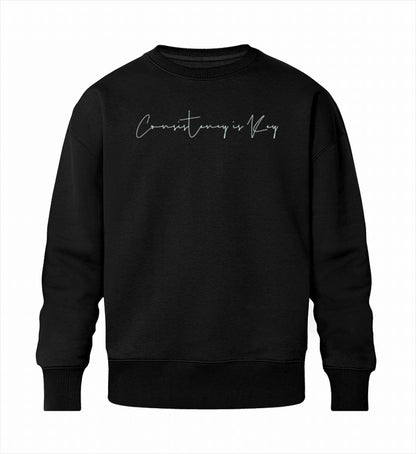 Schwarzes Männer Sweatshirt aus Bio-Baumwolle mit edlem Design.