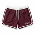 Badehose Herren Burgundy mit weißen Seitenstreifen, Ansicht 1