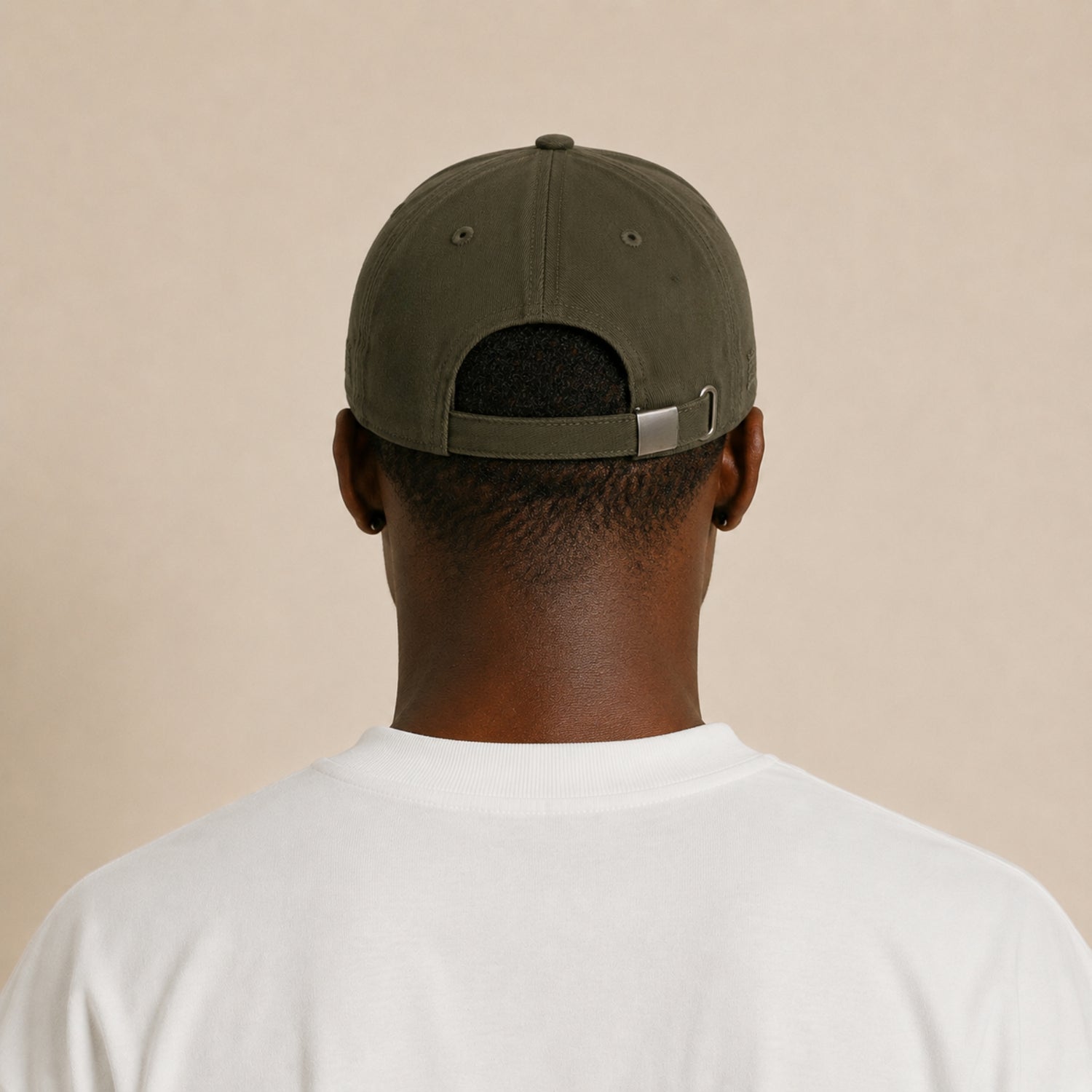 Baseball Cap Herren Distressed Olivgrün im Used-Look – Ansicht 3
