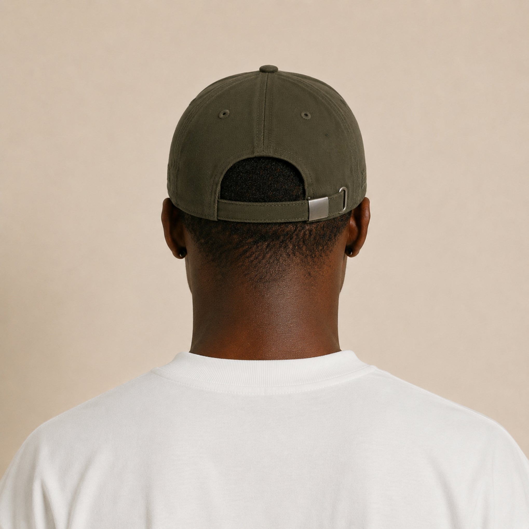 Baseball Cap Herren Distressed Olivgrün im Used-Look – Ansicht 3