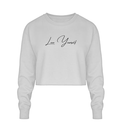 Nachhaltiges Cropped Sweatshirt mit modernem Signature-Design, perfekt für Gym und Freizeit.