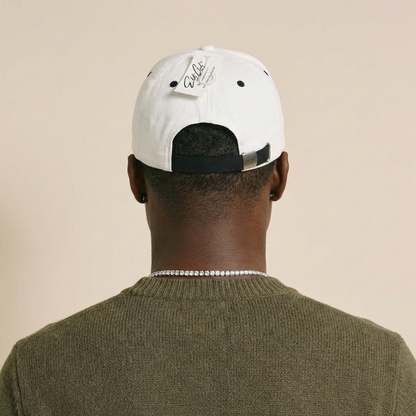 Black &amp; White distressed Baseball Cap