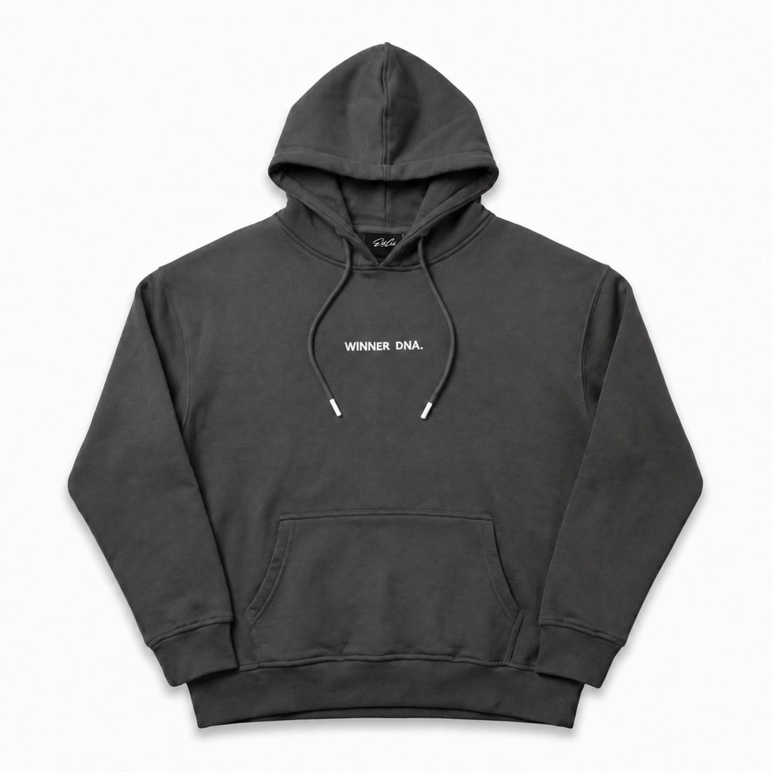 Heavy Oversize Hoodie Herren 100% Baumwolle Anthrazit WINNER DNA – Produktfoto freigestellt vor weißem Hintergrund