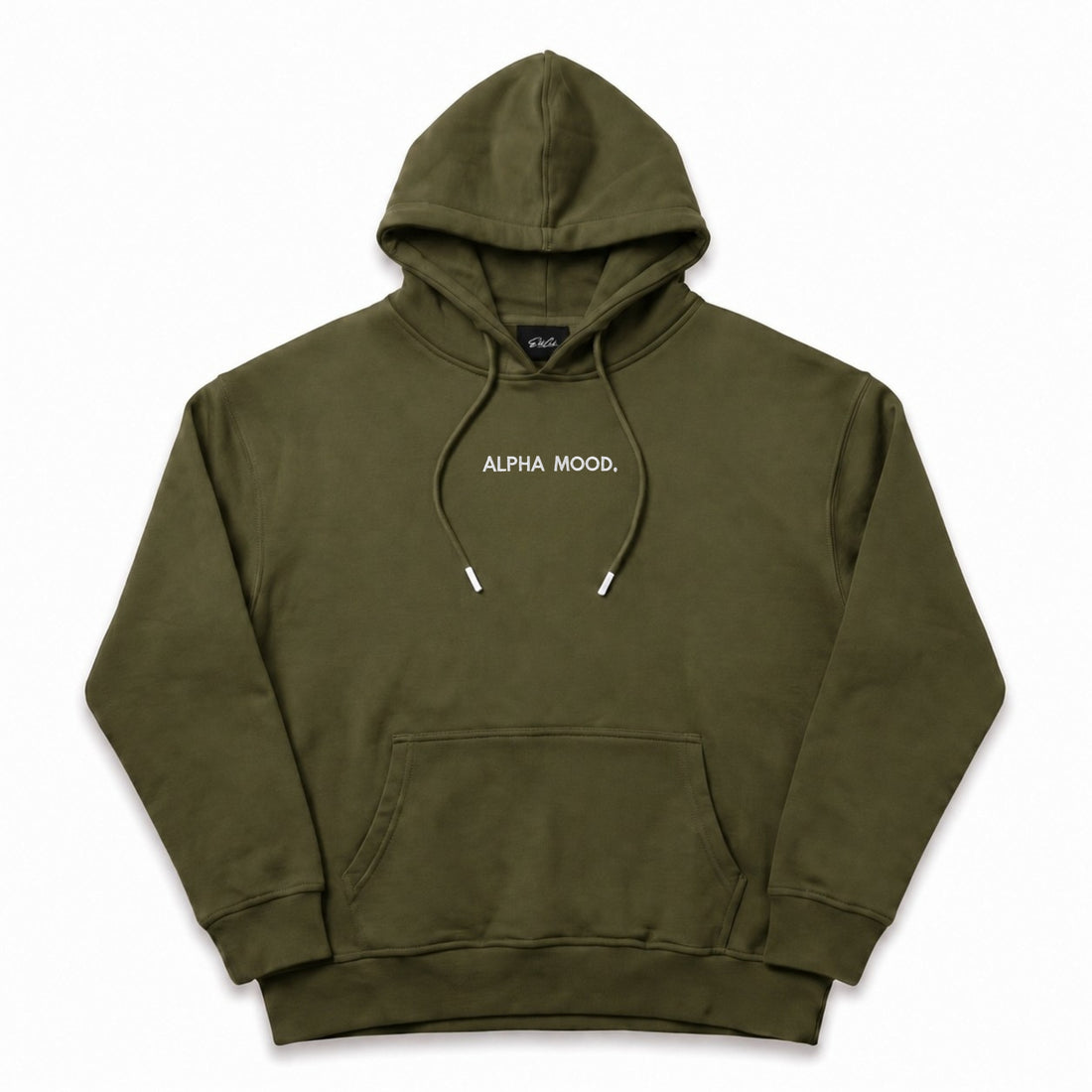 Heavy Oversize Hoodie Herren 100% Baumwolle Olivgrün ALPHA MOOD – Produktfoto freigestellt vor weißem Hintergrund