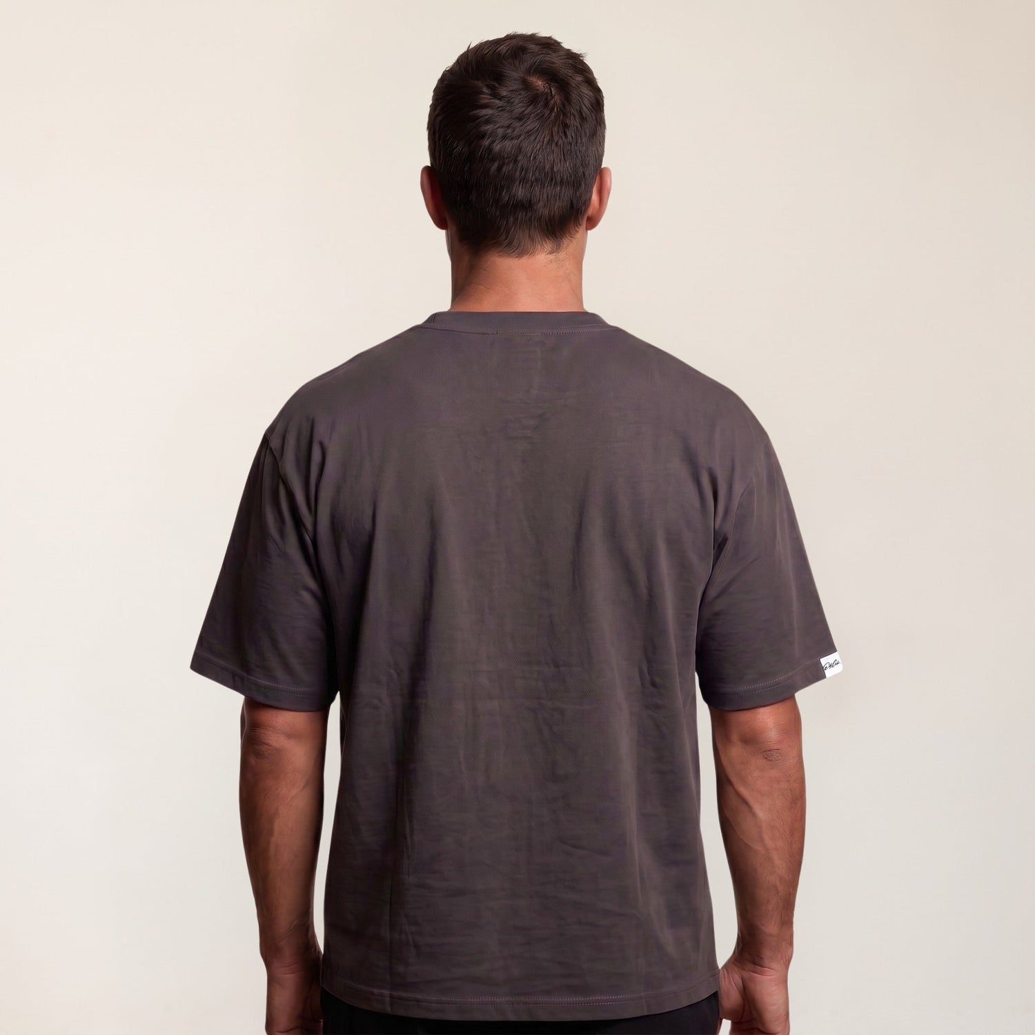 Heavy Oversize T-Shirt Herren 100% Baumwolle Anthrazit BORN TO PERFORM – Rückansicht