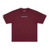 Heavy Oversize T-Shirt Herren 100% Baumwolle Burgundy NO RISK NO STORY – Produktfoto freigestellt