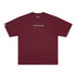 Heavy Oversize T-Shirt Herren 100% Baumwolle Burgundy TALK LESS ACT MORE – Produktfoto freigestellt