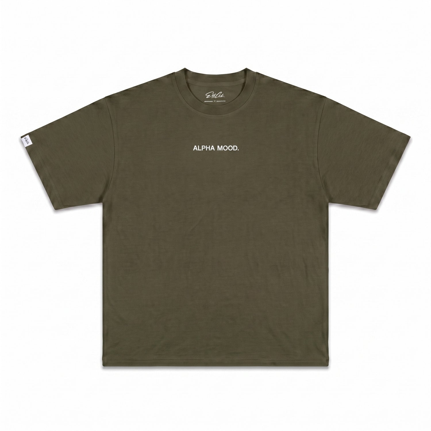 Heavy Oversize T-Shirt Herren 100% Baumwolle Olivgrün ALPHA MOOD – Produktfoto freigestellt