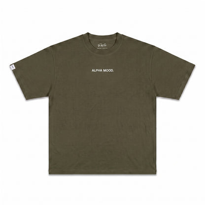 Heavy Oversize T-Shirt Herren 100% Baumwolle Olivgrün ALPHA MOOD – Produktfoto freigestellt