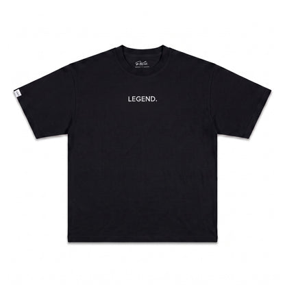 Heavy Oversize T-Shirt Herren 100% Baumwolle Schwarz LEGEND – Produktfoto freigestellt