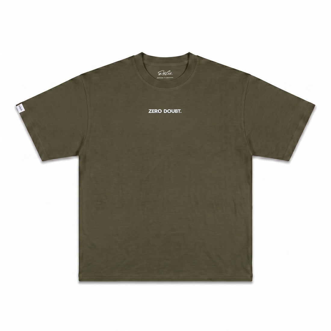 Oversize T-Shirt Baumwolle Olivgrün ZERO DOUBT Herren – Produktfoto freigestellt