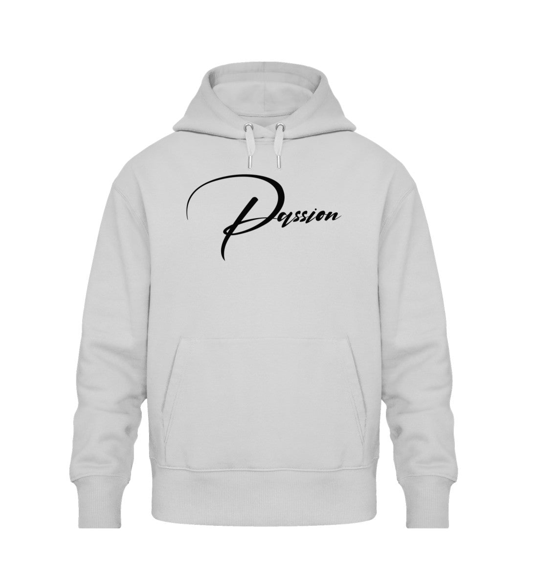 Herren oversized Hoodie in hellgrau aus bio baumwolle hochwertig bequem und stylisch