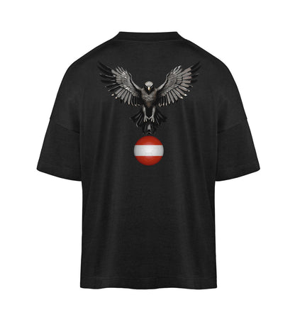 oversized t-shirt aus bio baumwolle veredelt mit einem österreich adler design umweltfreundlich hochwertig und bequem