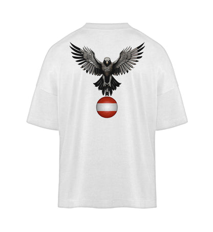 oversized t-shirt aus bio baumwolle veredelt mit einem österreich adler design umweltfreundlich hochwertig und bequem