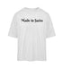 oversized t-shirt aus bio baumwolle veredelt mit einem made in swiss design umweltfreundlich hochwertig und bequem 
