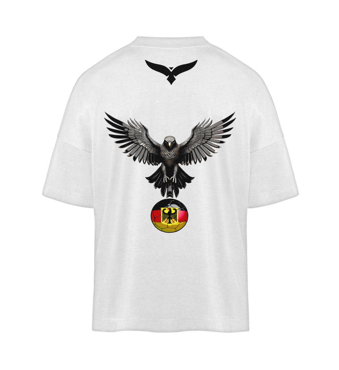 oversized t-shirt aus bio baumwolle veredelt mit einem deutschland adler design umweltfreundlich hochwertig und bequem