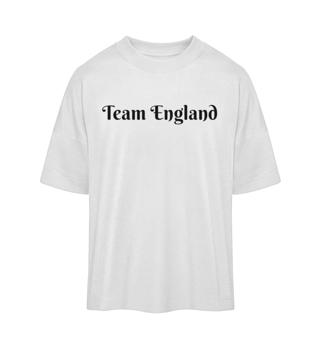 oversized t-shirt aus bio baumwolle veredelt mit einem team england design umweltfreundlich hochwertig und bequem 
