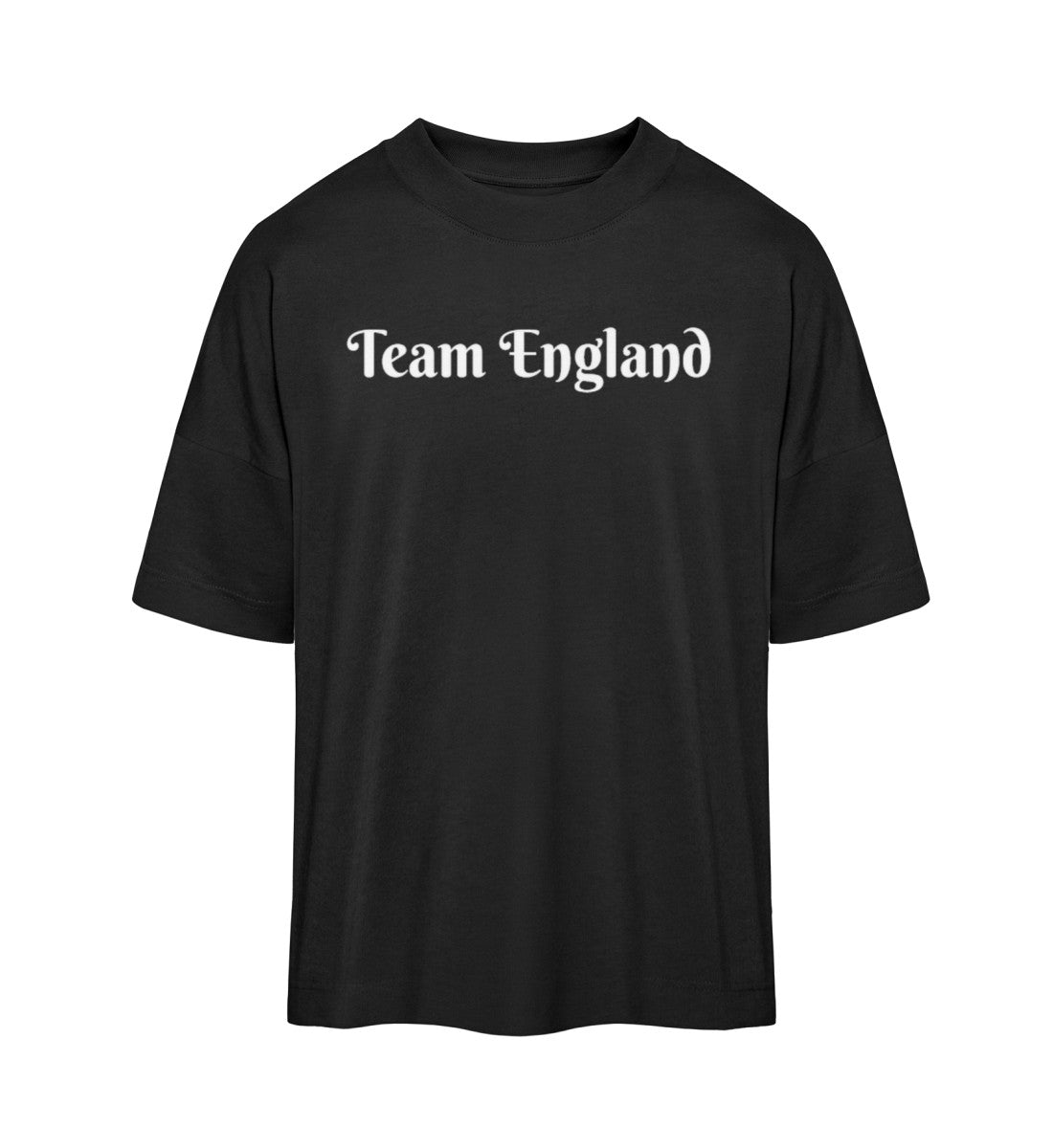 oversized t-shirt aus bio baumwolle veredelt mit einem team england design umweltfreundlich hochwertig und bequem 
