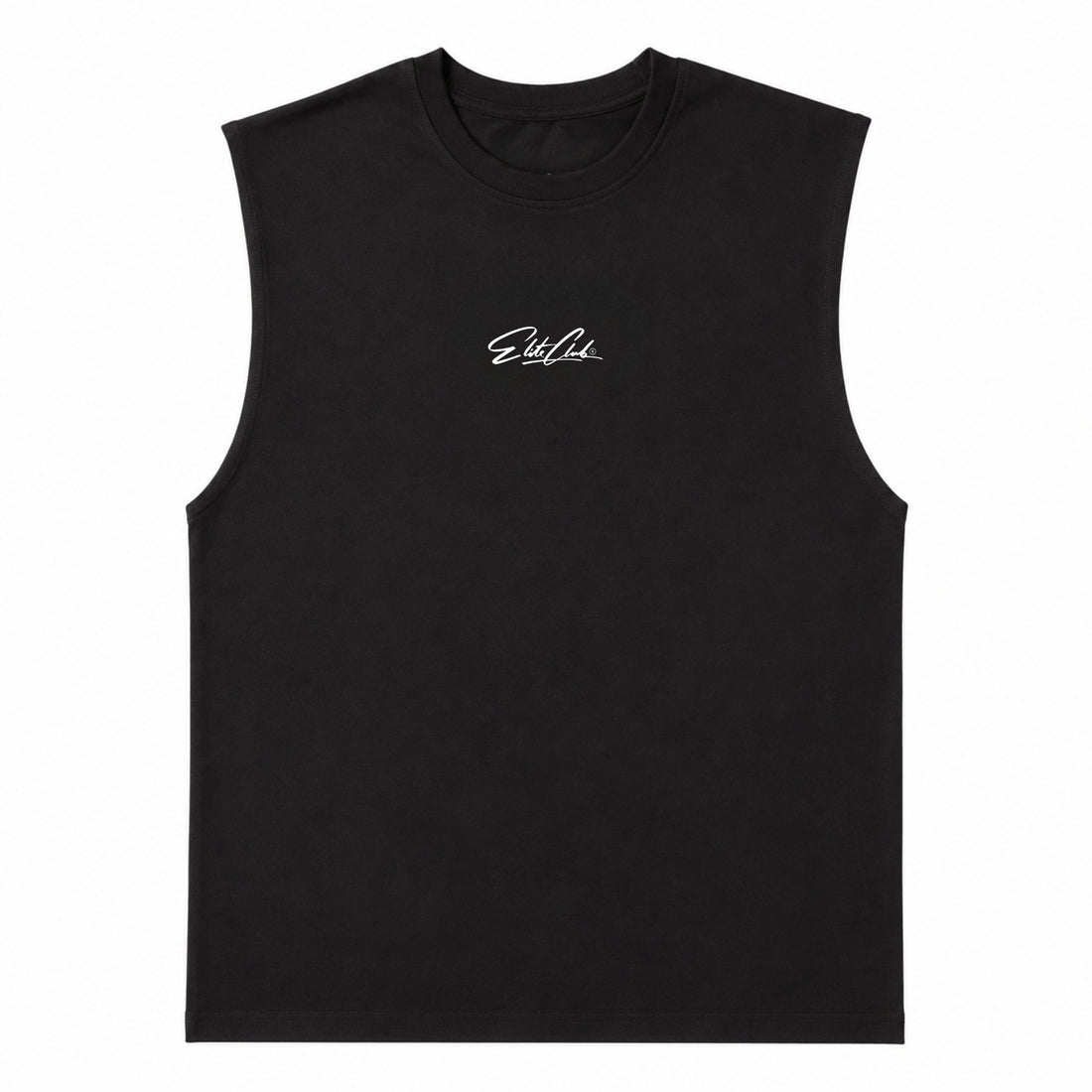 Gym Tanktop Herren Schwarz Dropped Shoulder – Ansicht 1