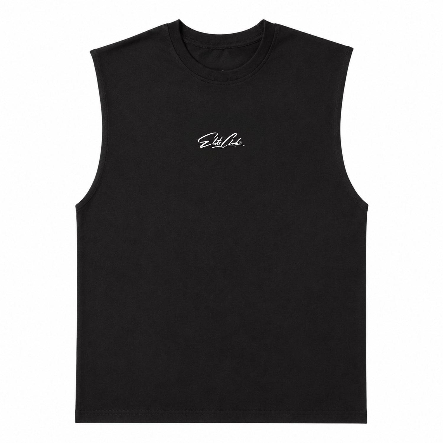 Gym Tanktop Herren Schwarz Dropped Shoulder – Ansicht 1
