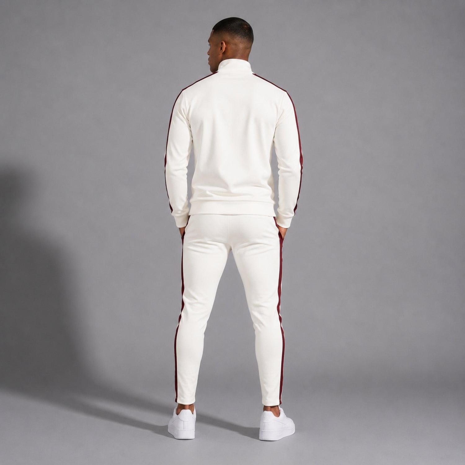 Trainingsanzug Herren Off-White Slim Fit Tracksuit von Elite Club ®, Rückansicht