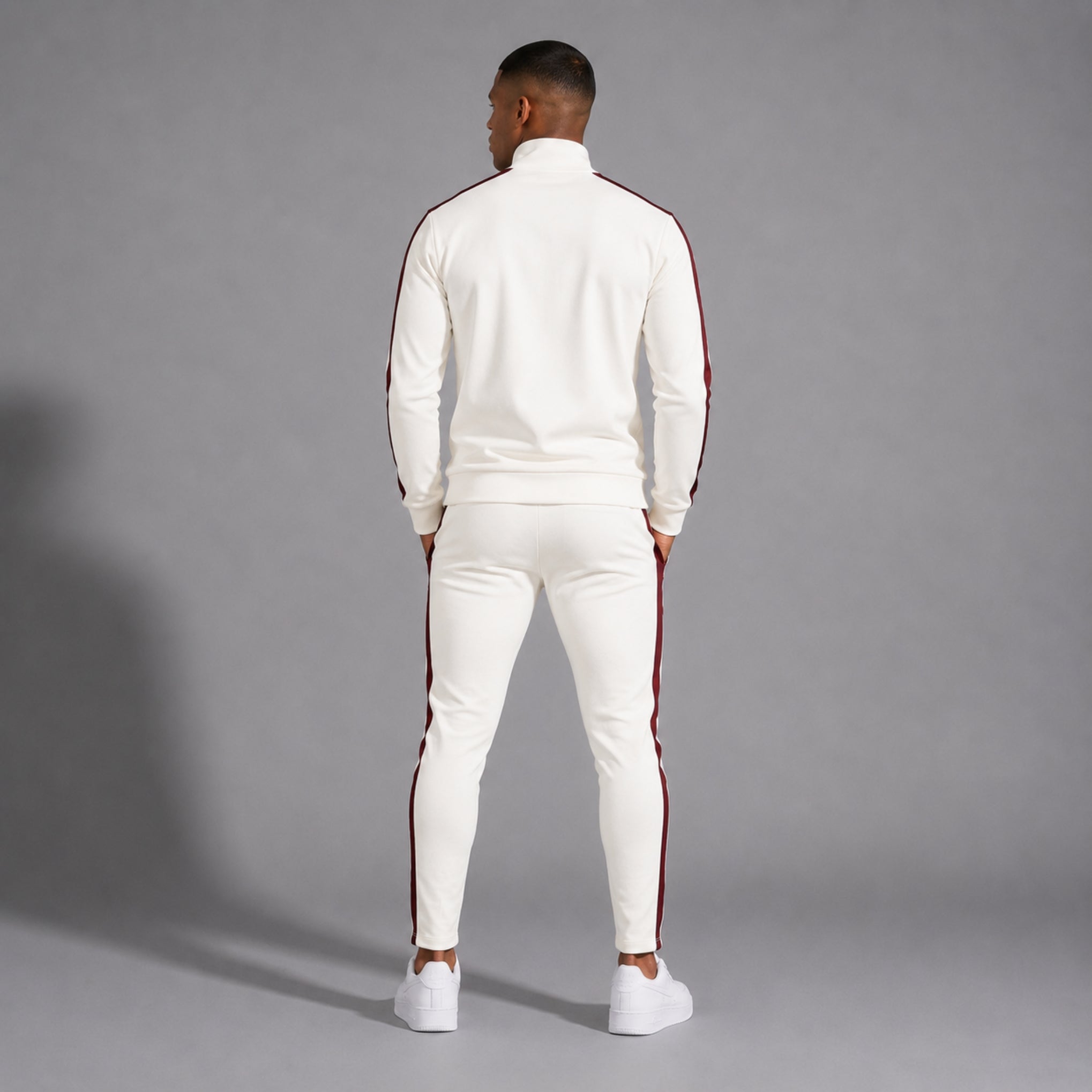 Trainingsanzug Herren Off-White Slim Fit Tracksuit von Elite Club ®, Rückansicht