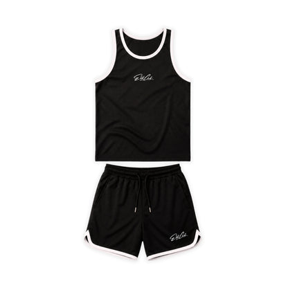 Gym Tanktop und Shorts Set Herren Schwarz von Elite Club ®, Ansicht 1